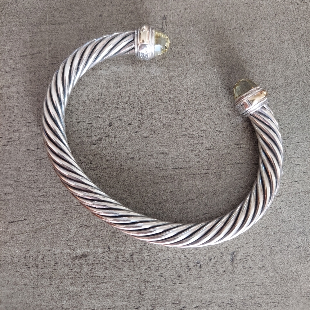 David Yurman Cable Classics color bracelet with Prasiolite and 14K gold